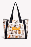 Meow Luxe Carryall Printed tote bag